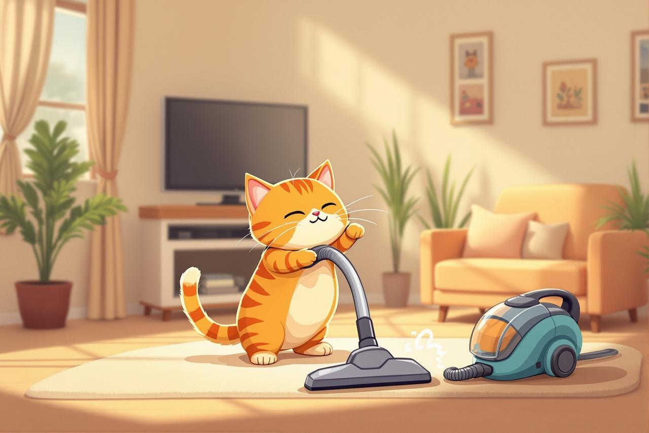 短剧网TV - 《喵星人入侵》第38集：猫咪大战吸尘器